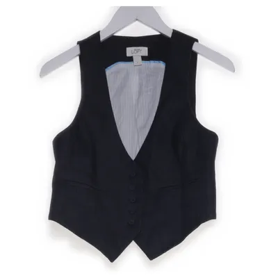 Suit vest (Blue, Gray) from Ann Taylor Loft Acetate, Cotton, Polyester