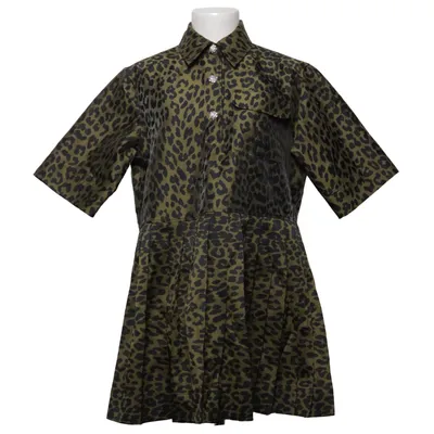 Dress (Green, Black) from Ganni Polyamide, Polyester