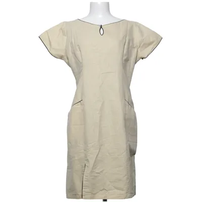 Kjole (Beige, Sort) fra Ecouture Bomuld, Silke