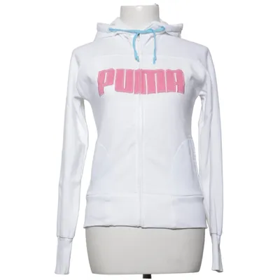 Huvtröja (Vit, Rosa) från Puma Bomull, Polyester