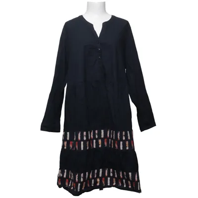Dress (Black, Multicolored) from Pure by Ulla Popken Elastane, Organic cotton