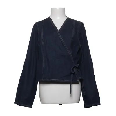 Wikkelblouse (Blauw) van Pieces Katoen, Polyester, Viscose