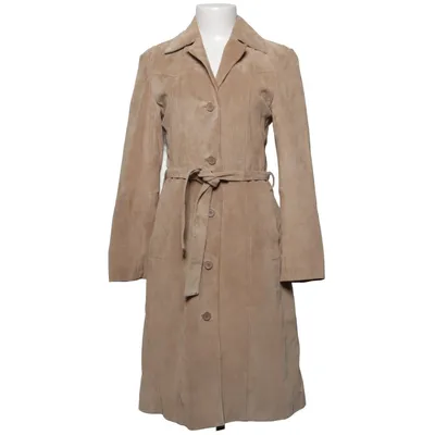 Leather coat (Beige) from H&M Acetate, Suede