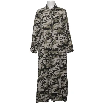 Robe chemise (Vert, Beige) de Sorbet Coton, Lin