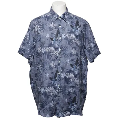 Short sleeve shirt (Blue, White, Multicolored) from Lindbergh Black Linen