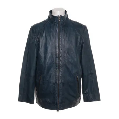 Leather jacket (Petrol green) from David Moore Cotton, Polyester, Leather