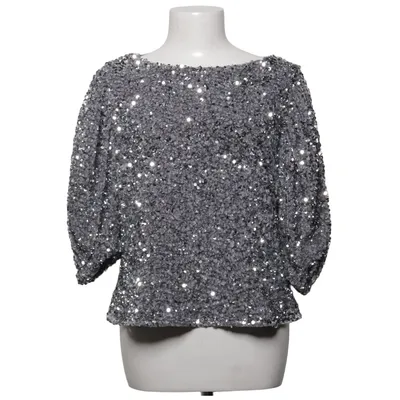 Top (Zilver) van Valerie Elastaan, Polyester