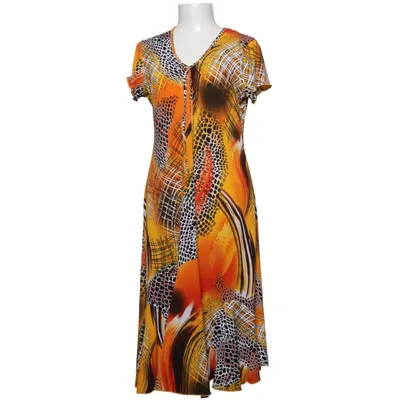 Klänning (Orange, Vit, Svart) från Saloos Elastan, Polyester