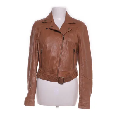 Bikerjakke (Brun) fra 365 Sunshine Læder, Polyester, Bomuld