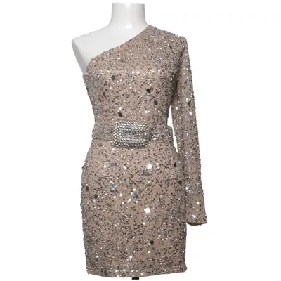 Cocktailjurk (Beige, Zilver) van Peace & Love Polyester