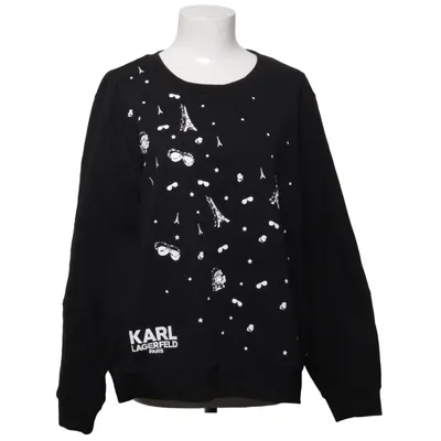 Collegetröja (Svart, Vit) från Karl Lagerfeld Bomull, Elastan