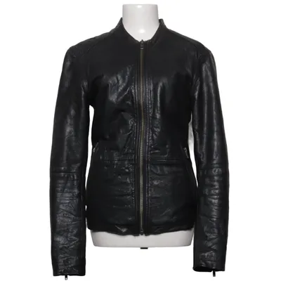 Leren jack (Zwart) van Barneys Originals Leer, Polyester