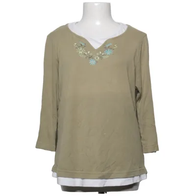 Long sleeve T-shirt (Green, White) from XLNT Woman Cotton
