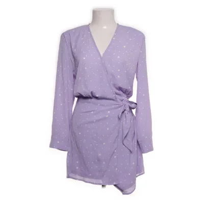 Wrap dress (Purple, White) from Loavies Polyester