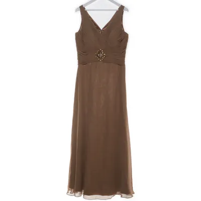 Aftenkjole (Brun) fra Poly Polyester