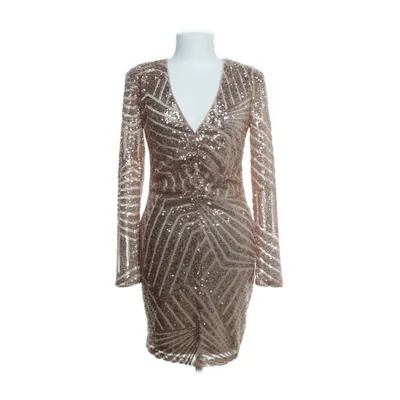 Kjole (Beige, Guld) fra Boohoo Polyester