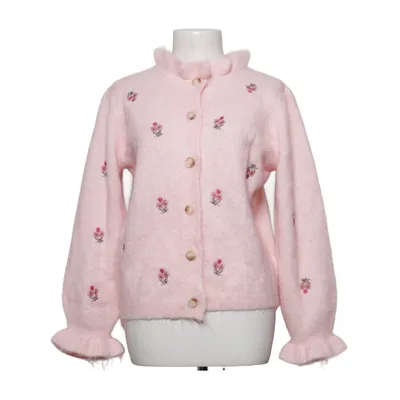 Strickjacke (Pink) von In April 1986 Elasthan, Polyamid, Recyceltes Polyester, Wolle