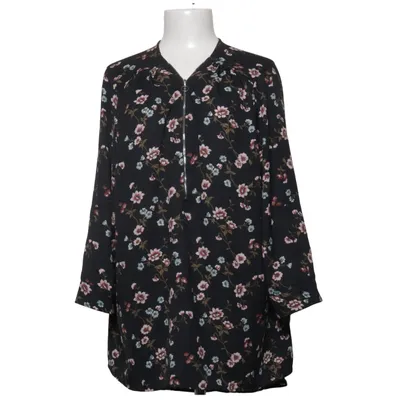 Blouse (Black, Multicolored) from Plus Size Polyester