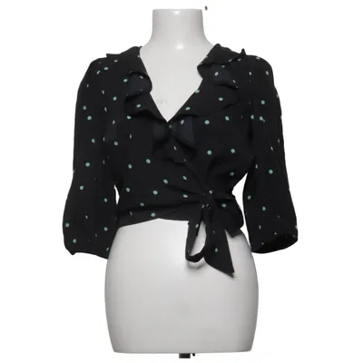 Slå-om bluse (Sort, Grøn) fra Wednesday's Girl Polyester