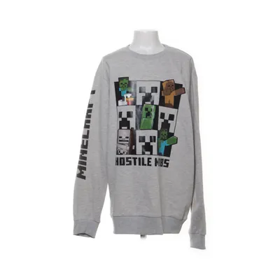 Collegetröja (Grå, Flerfärgad) från Minecraft Bomull, Polyester