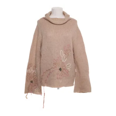 Tröja (Kvalitets strik i rosa/beige med håndlavet detaljer) från SAND White Akryl, Mohair, Ull