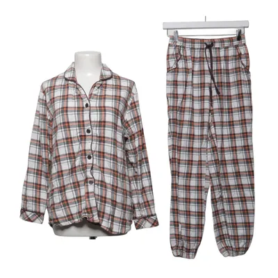 Pyjamas (Vit, Brun, Orange) från Lady Avenue Bomull