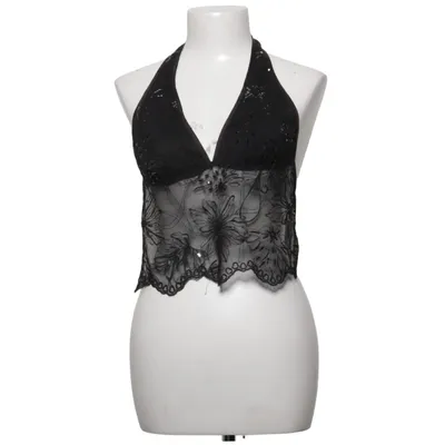Halterneck top (Sort) fra Stradivarius Elastan, Polyester