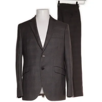Jakkesæt (Brun, Flerfarvet) fra Van Heusen Elastan, Polyester