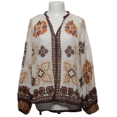 Blouse (Wit, Bruin, Beige) van Black Colour Katoen