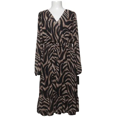 Robe portefeuille (Noir, Beige) de Bellissima Élasthane, Polyester