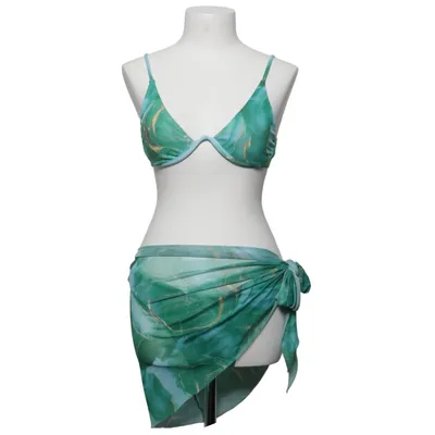 Bade Set (Grün, Gold) Elasthan, Polyester