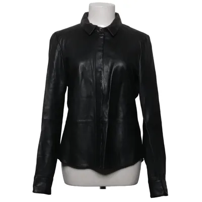 Leren jack (Zwart) van Repeat Luxury Leer
