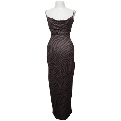 Maxi dress (Brown, Black) from NA-KD Elastane, Polyester