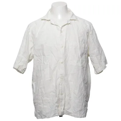 Korte mouwen shirt (Wit) van Yôke Katoen, Linnen