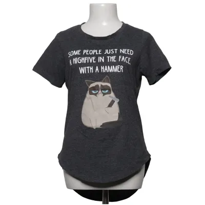 T-shirt (Grijs) van Grumpy Cat Katoen, Polyester