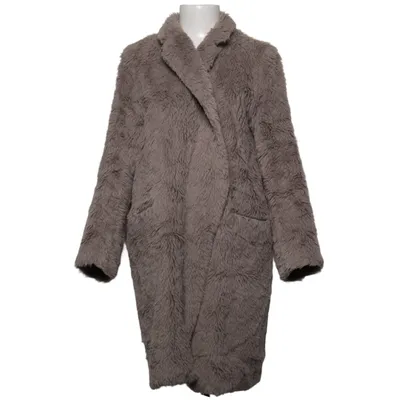 Frakke (Grå) fra Dagmar Acetat, Alpacauld, Bomuld, Polyester