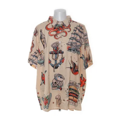 Kortärmad skjorta (Beige, Flerfärgad) Polyester