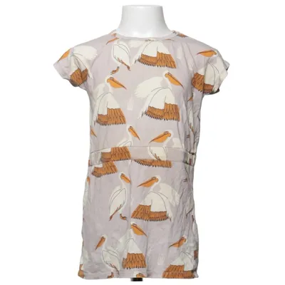 Dress (Beige, White) from Mini Rodini Elastane, Organic cotton