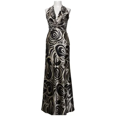 Evening gown (Black, Beige) from Betsy & Adam by Linda Bernell Acetate, Polyester