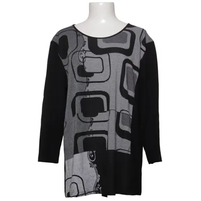 Sweater (Sort, Grå) fra Leins' Viscose, Uld