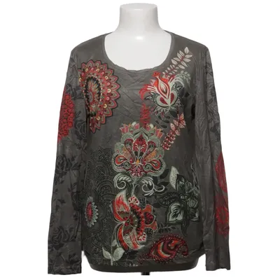 Langærmet t-shirt (Brun, Flerfarvet) fra Happi Elastan, Polyester