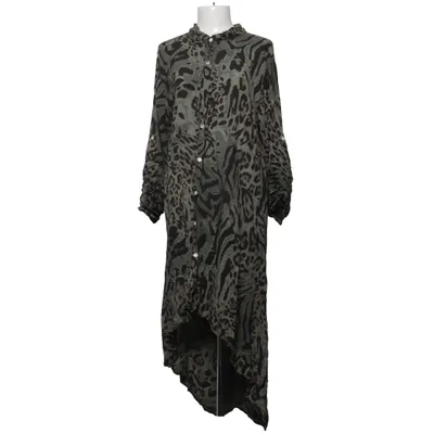 Robe chemise (Vert, Marron) de Mix by Heart Viscose