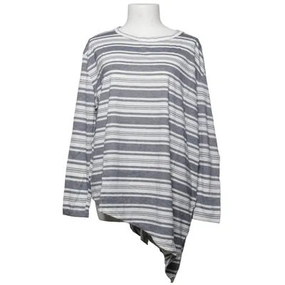 Lange mouwen shirt (Wit, Blauw) van DeVal Woman Elastaan, Polyester, Viscose