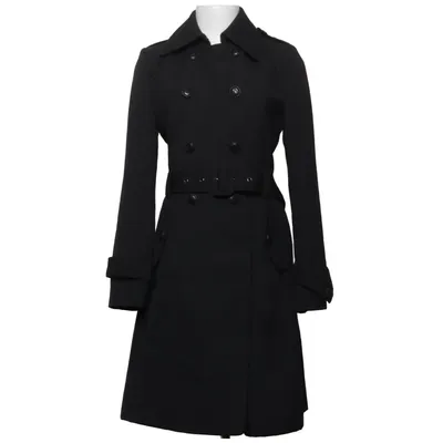 Trenchcoat (Schwarz) von Frk. Polyester, Wolle