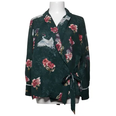 Wikkelblouse (Groen, Meerkleurig) van Zara Basic Collection Polyester