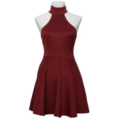 Klänning (Polo Neck Skater Dress) från NLY One Elastan, Polyester