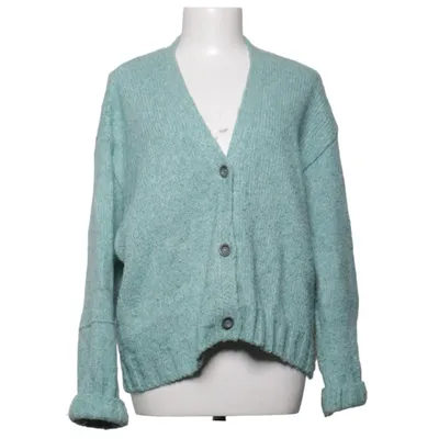 Cardigan (Vert) de Ischiko Laine d'alpaga, Coton, Polyamide