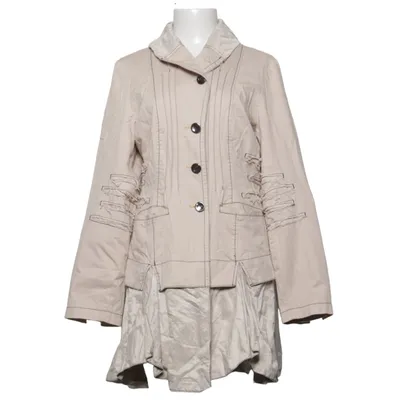 Coat (Beige) from Maximille Cotton, Metallic fiber, Polyester