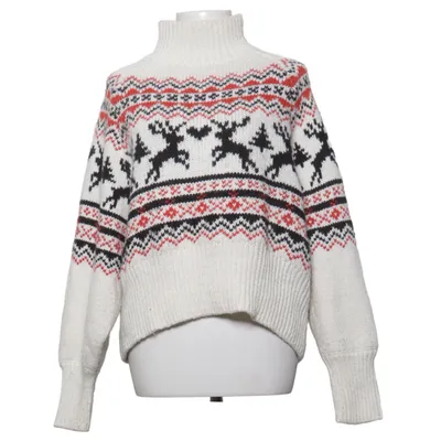Christmas sweater (White, Multicolored) from H&M Polyester, Acrylic, Wool