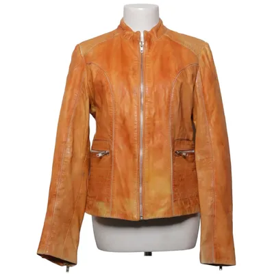 Veste en cuir (Marron) de Punchball Coton, Cuir, Polyester